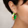 14K Yellow Gold Over Sterling Silver Illusion Hoops in Sour