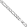 Rhodium Over 14k White Gold 6mm Flat Figaro Link Bracelet
