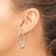 Rhodium Over Sterling Silver Polished Twisted 2.5x30mm Hoop Earrings