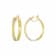 14K Yellow Gold Over Sterling Silver With Gold Color Glitter Clear
Acrylic Hoops