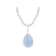 Aquamarine Bead Enhancer Necklace In 18K Gold Over Sterling Silver