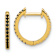 14k Yellow Gold Black and White Cubic Zirconia Reversible 1/2"
Hinged Huggie Hoop Earrings