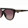 OSCAR by Oscar de la Renta Black Cat Eye Frame / Smoke Gradient Lenses Sunglasses