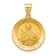 14K Yellow Gold Polished/Satin St. Agatha Hollow Medal Pendant