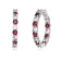 Red Color Cubic Zirconia, Rhodium White Gold Over Brass Base Inside Out
Hoop Earrings  6.9ctw