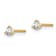 White Lab-Grown Diamond 14K Yellow Gold G-H SI Martini Solitaire Stud
Earrings 0.10ctw
