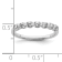 Rhodium Over 14K White Gold 7-Stone Diamond Wedding Band 0.49ctw