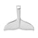 Rhodium Over 14k White Gold Whale Tail Slide Pendant