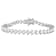 Created White Sapphire Sterling Silver Bracelet 10ctw