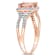 Morganite and Diamond 10K Rose Gold Ring 1.51ctw