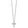 Rhodium Over 14K White Gold Lab Grown Diamond Cross Pendant Necklace