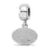 Sterling Silver Rhodium-plated LogoArt University of Georgia XS Dangle Bead