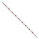 Rhodium Over 14k White Gold Diamond and Ruby Bracelet