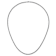 Rhodium Over Sterling Silver 4.0mm Cable 24 Inch Chain