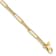 14K Yellow Gold Polished and Textured Paperclip Link Bracelet