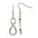 Stainless Steel Polished Infinity Dangle Shepherd Hook Earrings