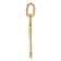 10K Yellow Gold Polished Letter p  Initial Charm