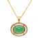 4.13 Ctw Emerald and 0.30 Ctw White Diamond Pendant in 14K YG