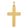 14k Two-tone Gold Textured and Polished Latin Cross Pendant