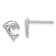 Rhodium Over Sterling Silver Polished Dolphin Post Earrings