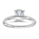 Rhodium Over 14K White Gold 1 1/2 ct. G H I True Light Oval Moissanite
Solitaire Ring