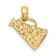 14k Yellow Gold Textured Megaphone with Handle Charm