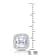 Princess-Cut CZ Halo Stud Earrings In Sterling Silver