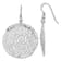 Rhodium Over Sterling Silver Polished and Brushed Earrings
