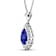 3.25ctw 14K White Gold Tanzanite and White Diamond Pendant with 18 inch
Cable Chain