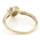White Diamond 10k Yellow Gold Heart Cluster Ring 0.15ctw