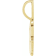 14K Yellow Gold 0.02ct Diamond Accent Hamsa Hand Charm Pendant.