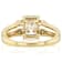 Diamond Simulant Rectangular Octagonal Solitaire Ring In 18K Gold Over
Sterling Silver 3.34ctw