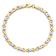 14K Two-tone Gold Polished 5mm Fancy Link Bracelet