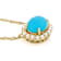 Turquoise And Cultured Seed Pearl Station Necklace In 18K Gold Over
Sterling Silver