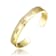 Pave CZ Cuff Bracelet In 14K Gold Over Brass