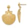 14k Yellow Gold Textured Scallop Dangle Earrings