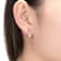 Champagne CZ Cascading Drop Earrings In 18K Rose Gold Over Sterling Silver