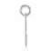 Rhodium Over Sterling Silver Fancy Script Letter E Initial Charm