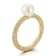 Rachel Zoe Freshwater Pearl Solitaire Pave Band Ring in 14K Gold Over
Sterling Silver