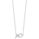 Sterling Silver Polished XO with 2-inch Extension Necklace
