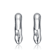 Dripping Hoop Earrings In Rhodium Over Brass