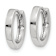 Rhodium Over 14k White Gold 7/16" Round Hinged Hoop Earrings