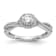 Rhodium Over 14K White Gold Lab Grown Diamond Complete Halo Engagement
Ring 0.74ctw