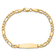 14k Yellow Gold Soft Diamond Shape Figaro Link ID Bracelet