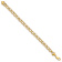 14k Yellow Gold Diamond-Cut 6.5mm Solid Double Link Charm Bracelet
