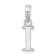Sterling Silver Polished Block Initial -I- Pendant