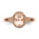 14K Rose Gold Morganite Diamond Halo Engagement Ring 1.25ctw