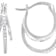 CZ Triple Hoop Earrings In Sterling Silver