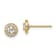 14K Yellow Gold Cubic Zirconia Circle Post Earrings