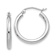 Rhodium Over 14k White Gold Polished 13/16" Tube Hoop Earrings